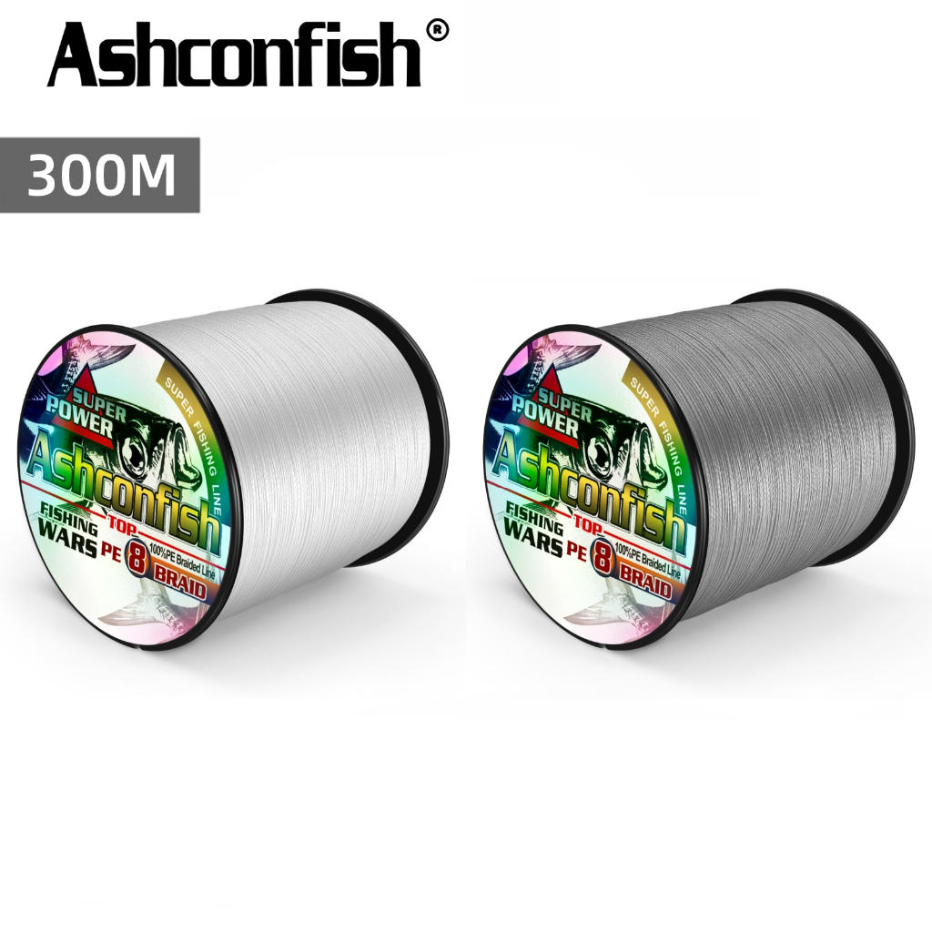 Ashconfish 8 Strands 300M Braided Fishing Line X8 PE Line White
