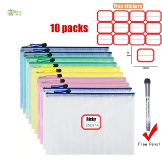 Full Size Transparent A4 Paper Size Button Organizer File Folder My Clear  Bag [ Set of 50