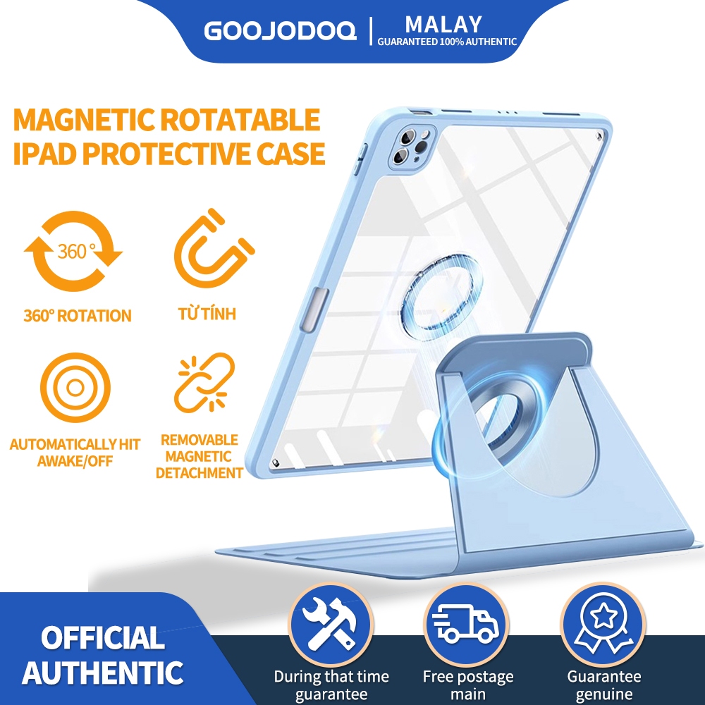 GOOJODOQ iPad Case For iPad 360° Rotating Protective Case Strong ...