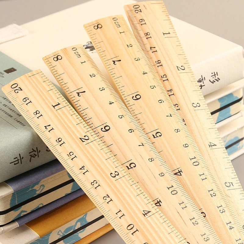 Wooden Ruler 15/20cm Scale Ruler Drawing Ruler Measuring Tools School ...