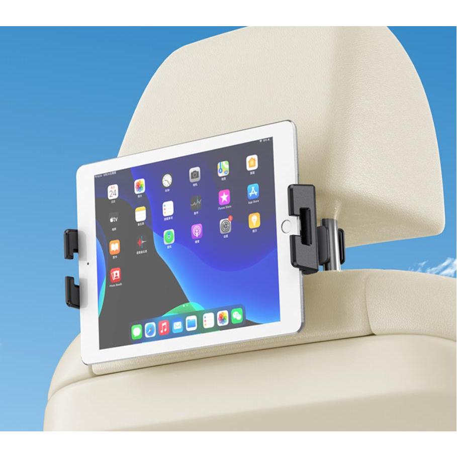 Car mounted tablet iPad holder, rear seat navigation stand, automotive