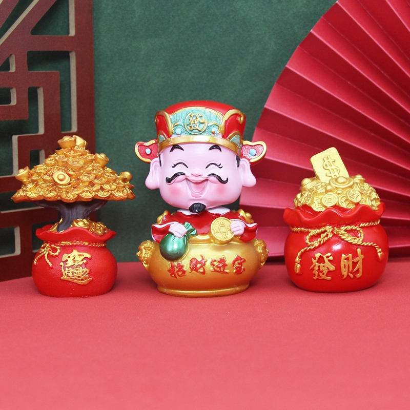 Good Fortune Luck Money Tree God Feng Shui Fa Cai Lucky Money Bag Model ...