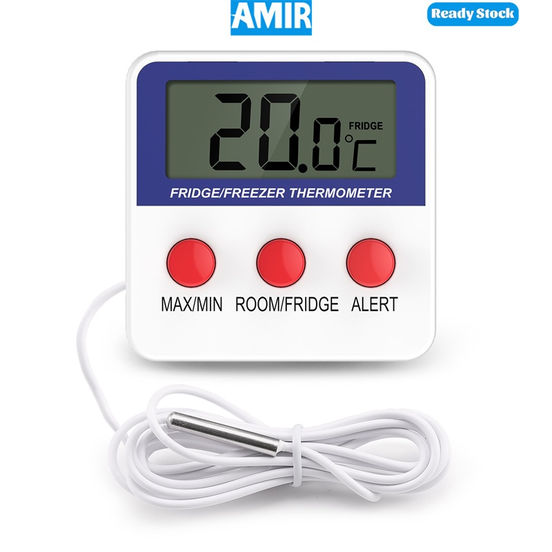 AMIR Digital Refrigerator Fridge Thermometer, Freezer Room Thermometer