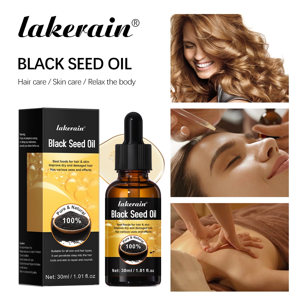 Lakerain 30ml Black Seed Oil Serum Improve Dry And Frizzy Nourish And ...