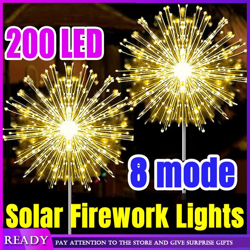 New 200 LED Raya Solar LED Fireworks Light IP65 Outdoor Waterproof 8 ...