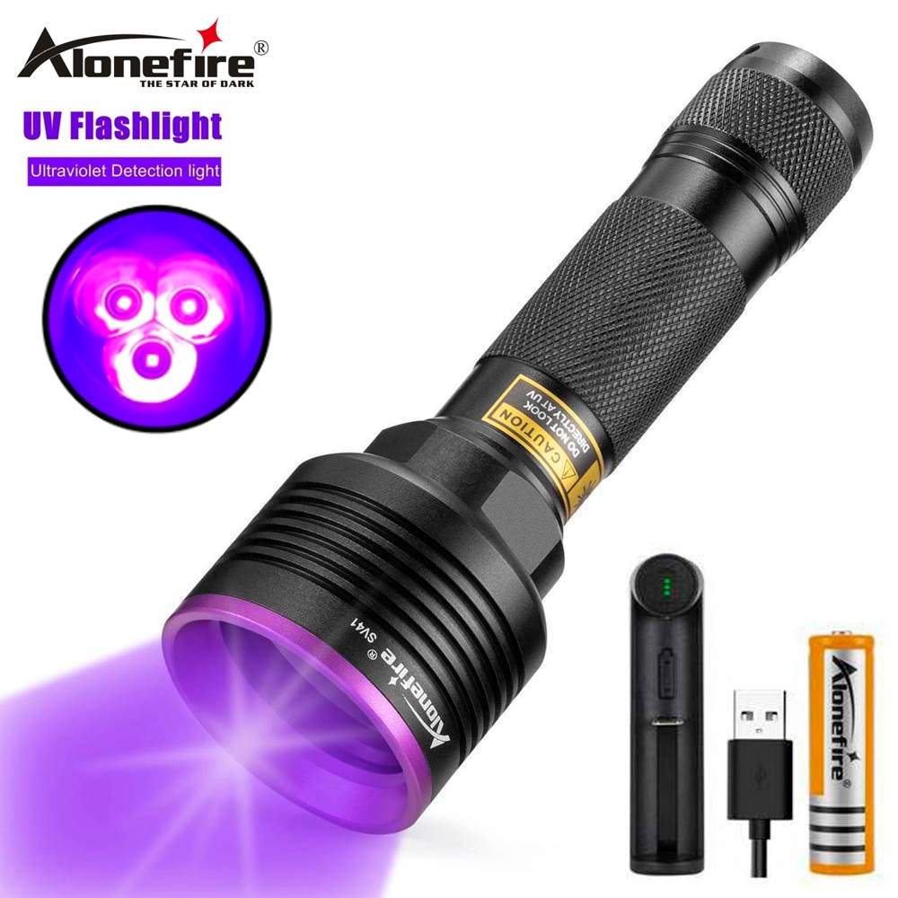 Alonefire SV41 LED 365nm UV Flashlight Pet Skin Doctor Urine Detector ...