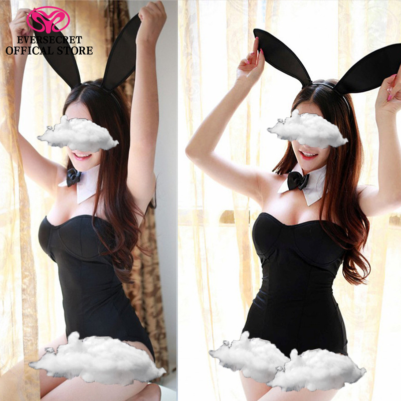 Skimpy Bunny Lingerie Costume with Temptation Bowknot - ED