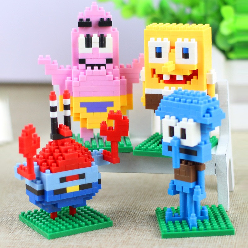 Spongebob Squarepants series doll building blocks, cute and cute ...