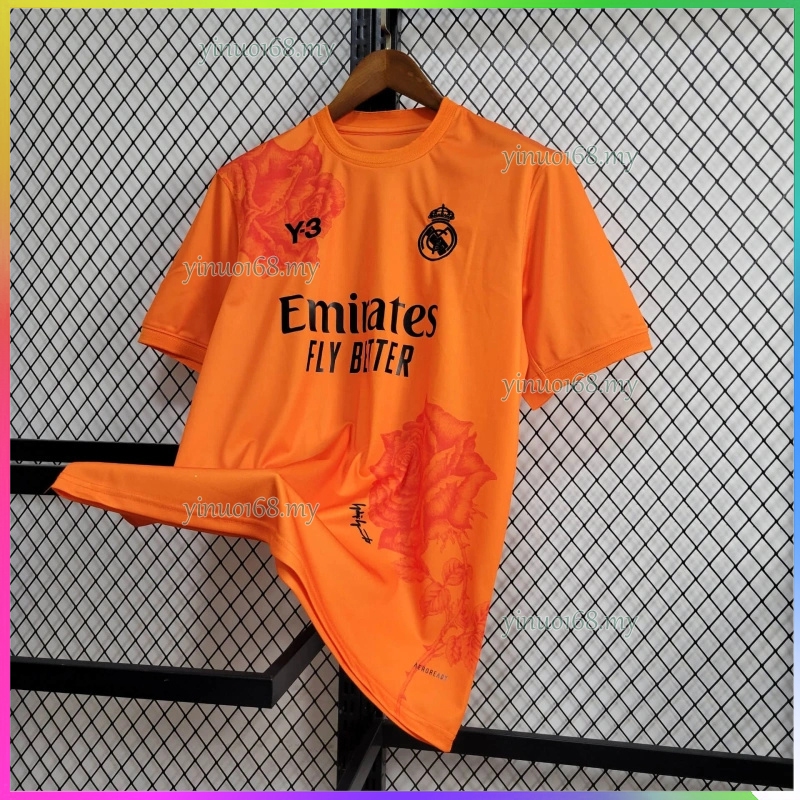 Real Madrid Y3 Jersey 23/24 Co Branded Orange Football | Shopee