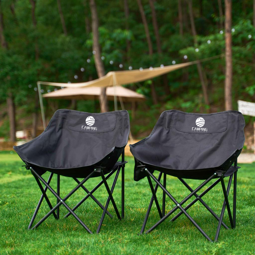 Foldable Moon Stool Outdoor Camping Chair Fishing Picnic Hiking Chairs  Beach Kerusi Lipat Kerusi Perkhemahan GZTT888