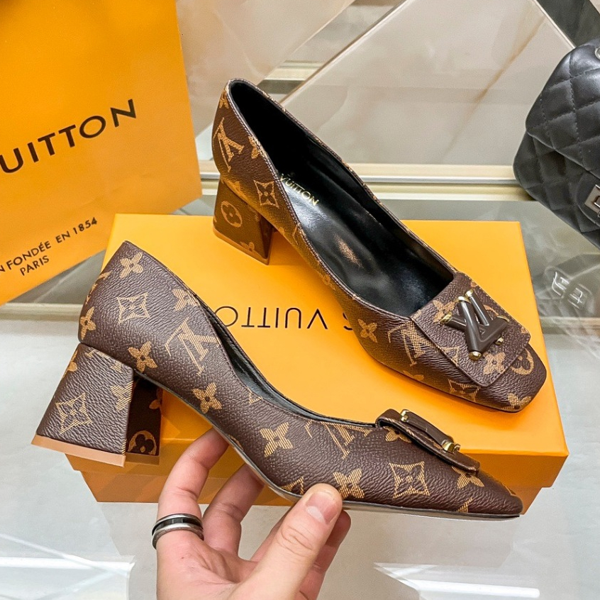 [with shoe box] L 2025 new fashionable women's thick heel high heels ...