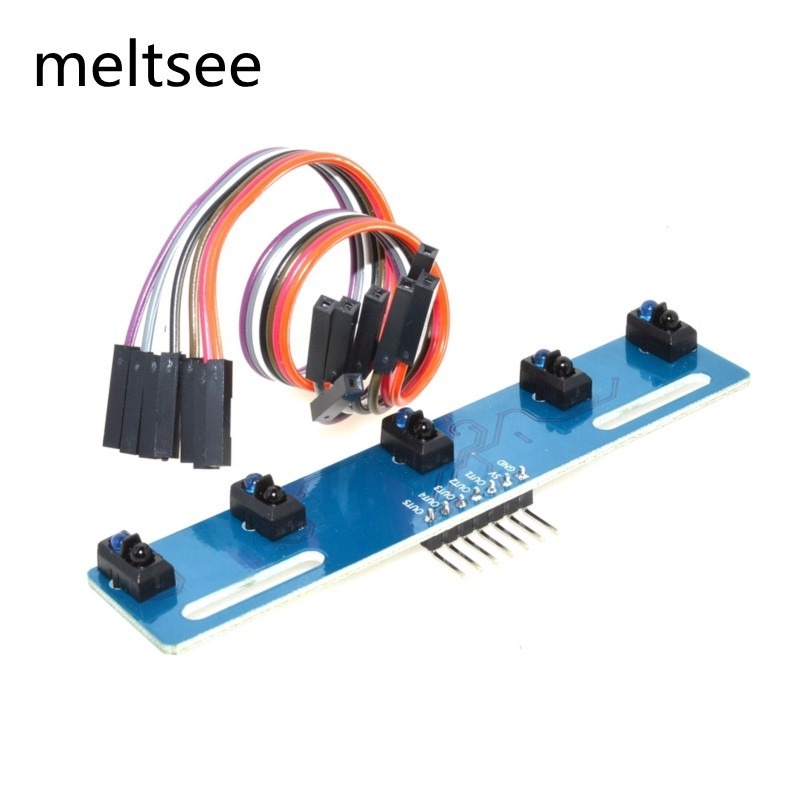 100pcs 5 channel Infrared Reflective Sensor TCRT5000 KIT 5 way/road IR ...