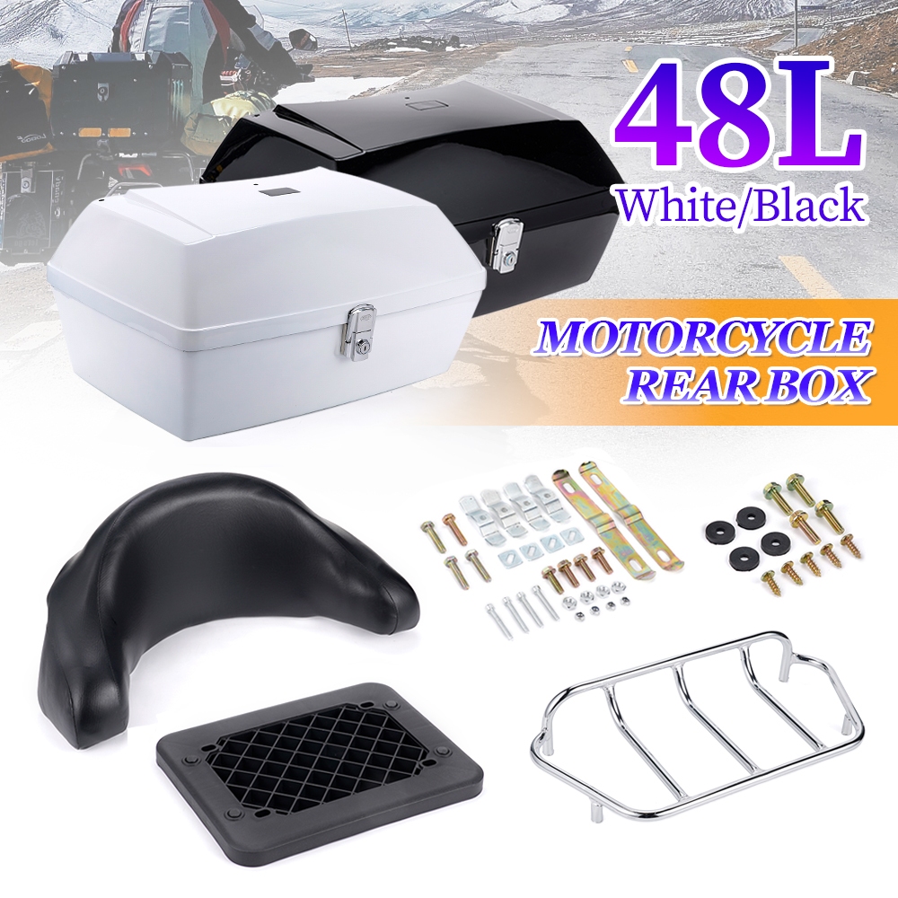 Motorcycle rear luggage box deals