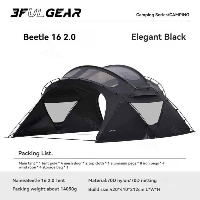 HODR】3F UL GEAR Beetle16 V2.0 Glamping Tent Beetle 16 Camping 4/6
