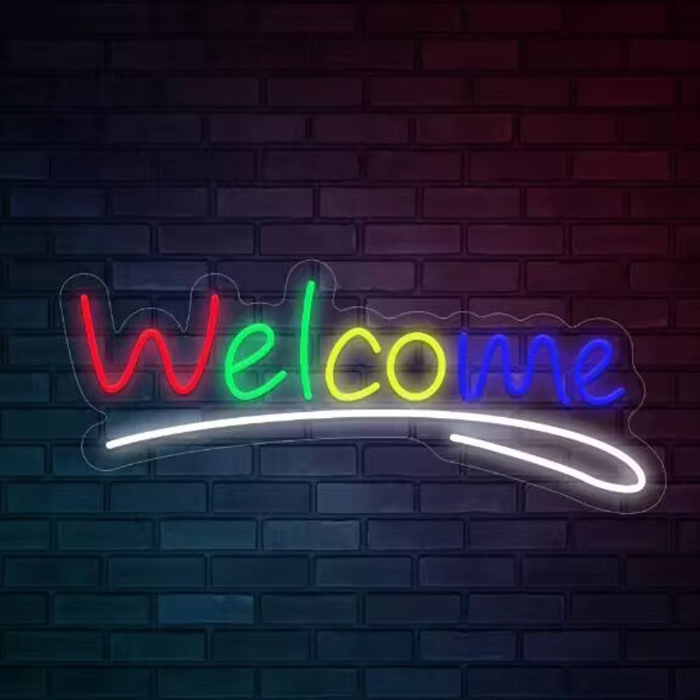 Welcome Neon Signs,Welcome Neon Light for Front Door Porch Wall Decor ...