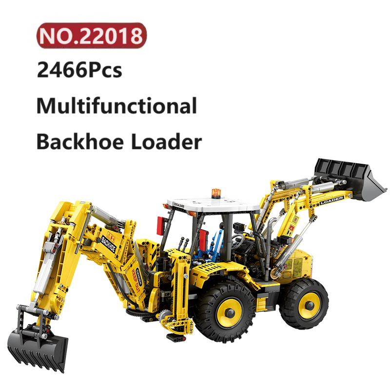Multifunctional Backhoe Loader(Remote Control)Technic Building Blocks