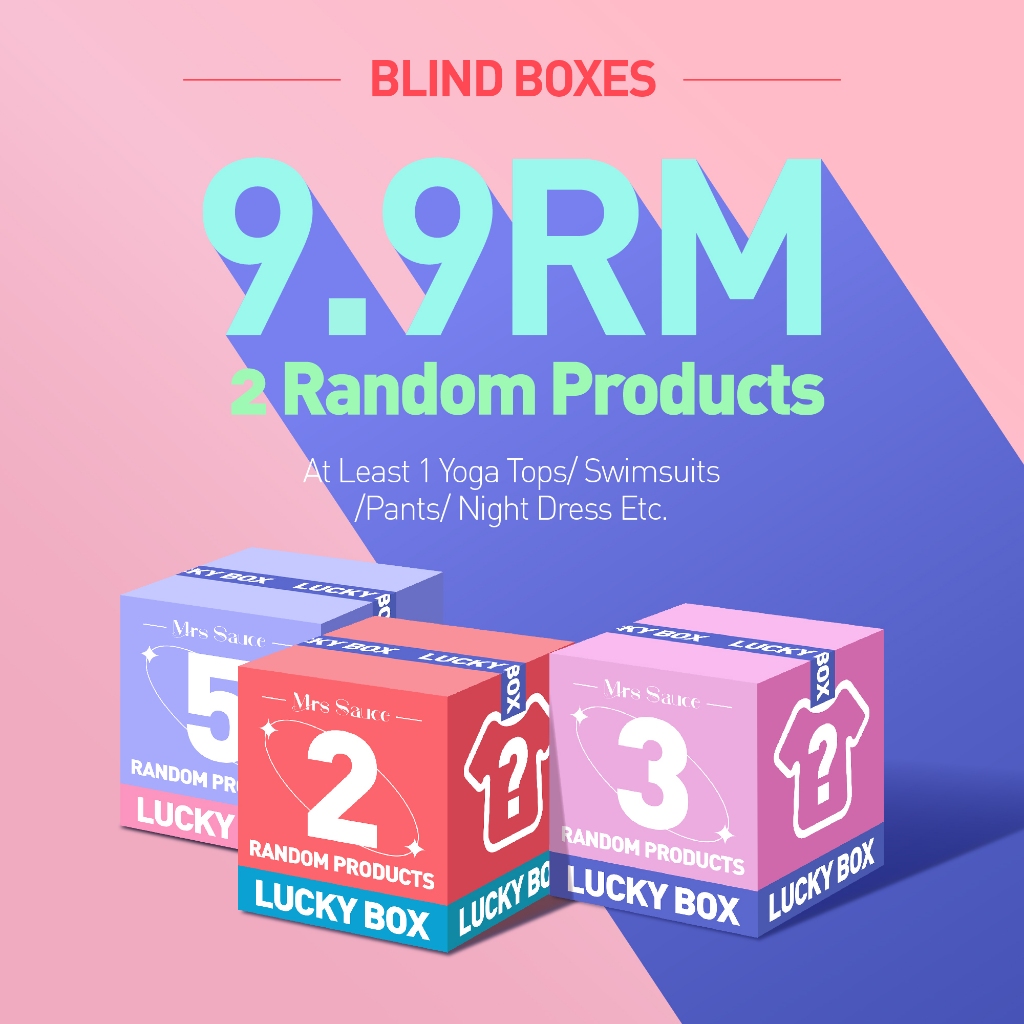 2-5 random product in Blind Box lucky bag mystery bag sports set yoga ...