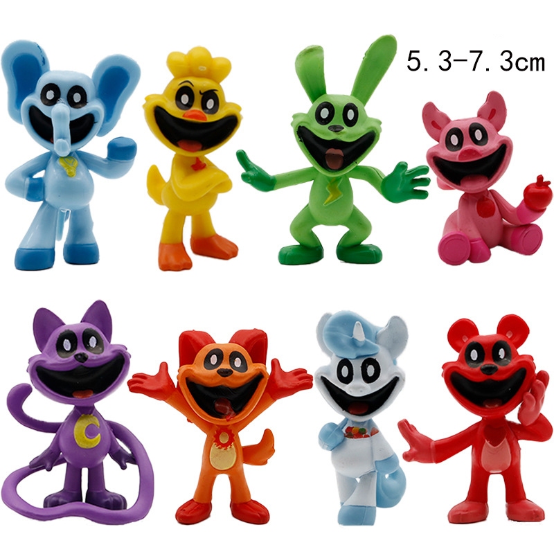 8Pcs/Set Smiling Critters Horror Game Action Figure Toy Anime Kawaii ...