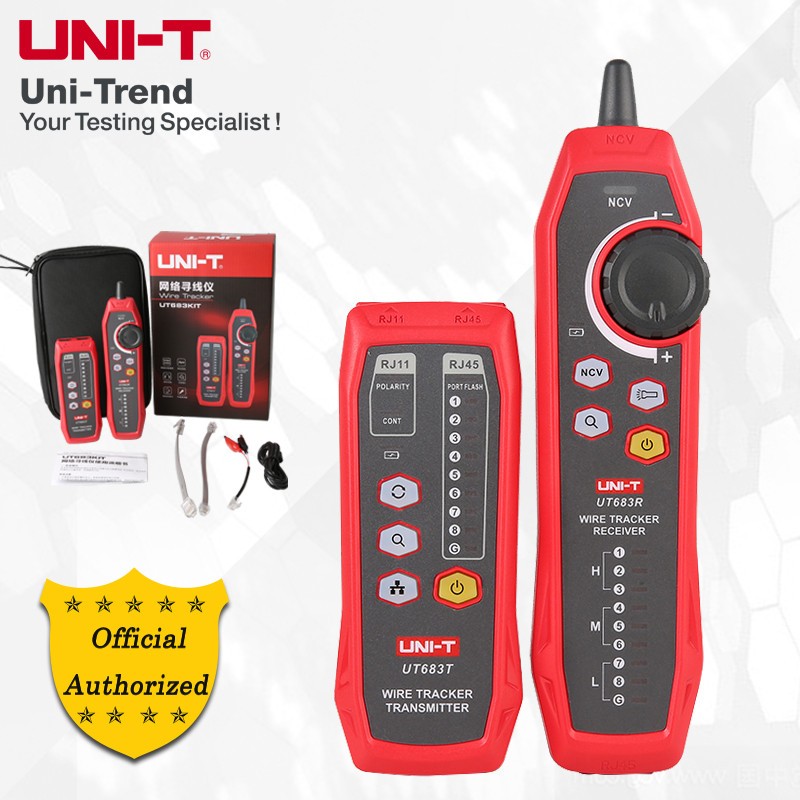 UT683kit Wire Tracker RJ45 RJ11 Intelligent LAN Network Cable Tester Line Finder Ut683t Transmitter Ut683r Receiver