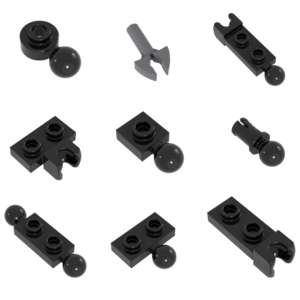 Ball Connector Robo MOC Building Blocks Technical Parts hole horizontal ...