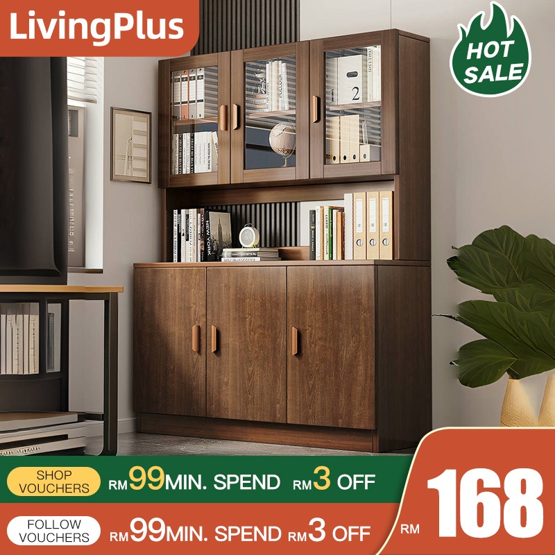 Floor Bookshelf With Door Bookcase Multipurpose Storage Rack Study Room ...