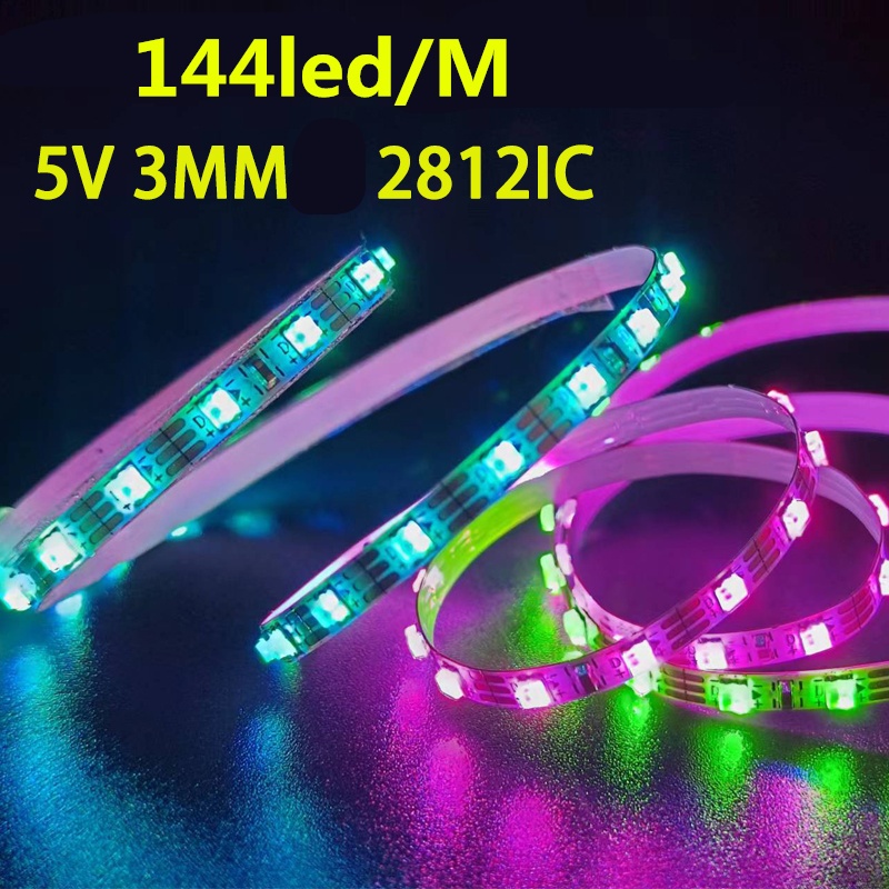 Addressable DC5V WS2812B 3535 RGB led pixel strip 144LEDs/m 3mm FPC Not ...