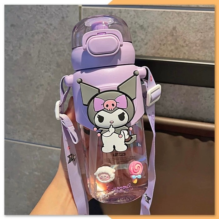 𝑲𝑲 Sanrio 520ml Kawaii Melody Kuromi Cartoon Tritan Straw Cup with ...