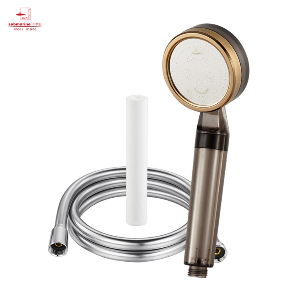 Submarine Pressurized Filtration Handheld Showerhead, Pressurized