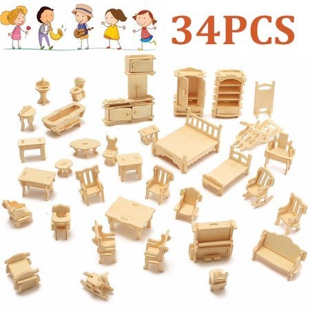 Tuiles Individuelles En Bois Pour Maison De Poupée 1:12 - Accessoire De Décoration Miniature (1 Pièce)