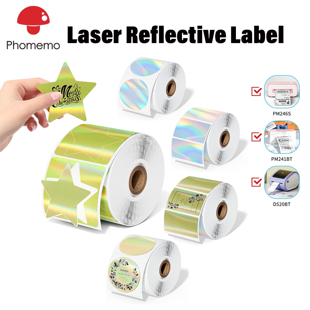 Phomemo Reflective Thermal Label Sticker For PM-241BT/D520/246S/249BT ...