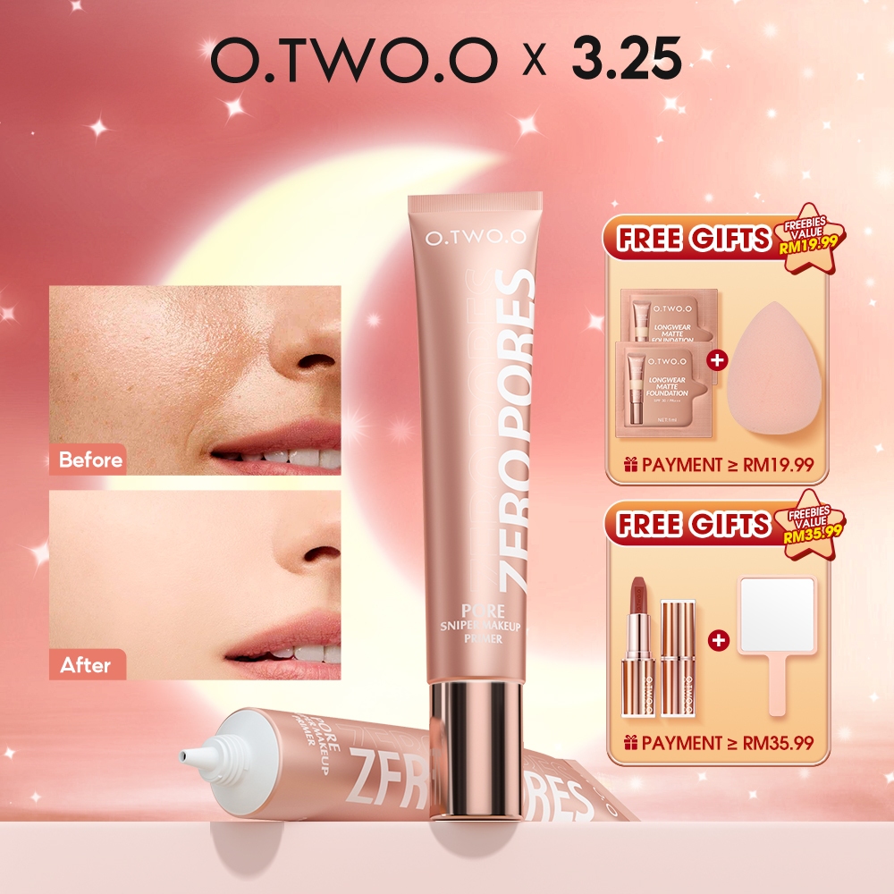 O.TWO.O Primer Make Up Base Invisible Pore Soft Focus Makeup Oil-Control  Long-Lasting Brighten Smoot