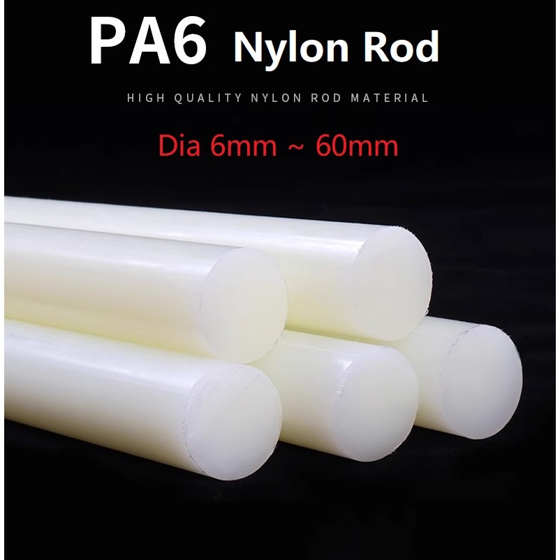 PA6 Nylon Round Bar Rods 6mm 8mm 10mm 15mm 20mm 25mm 30mm | Shopee Malaysia