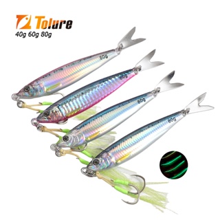 TL NEW Jig Lures 120g 160g 200g 1PC Fast Sinking Jigging Fishing Lure Laser  Paper Coating Luminous Metal Jig Sea Fishing Trolling Jigging