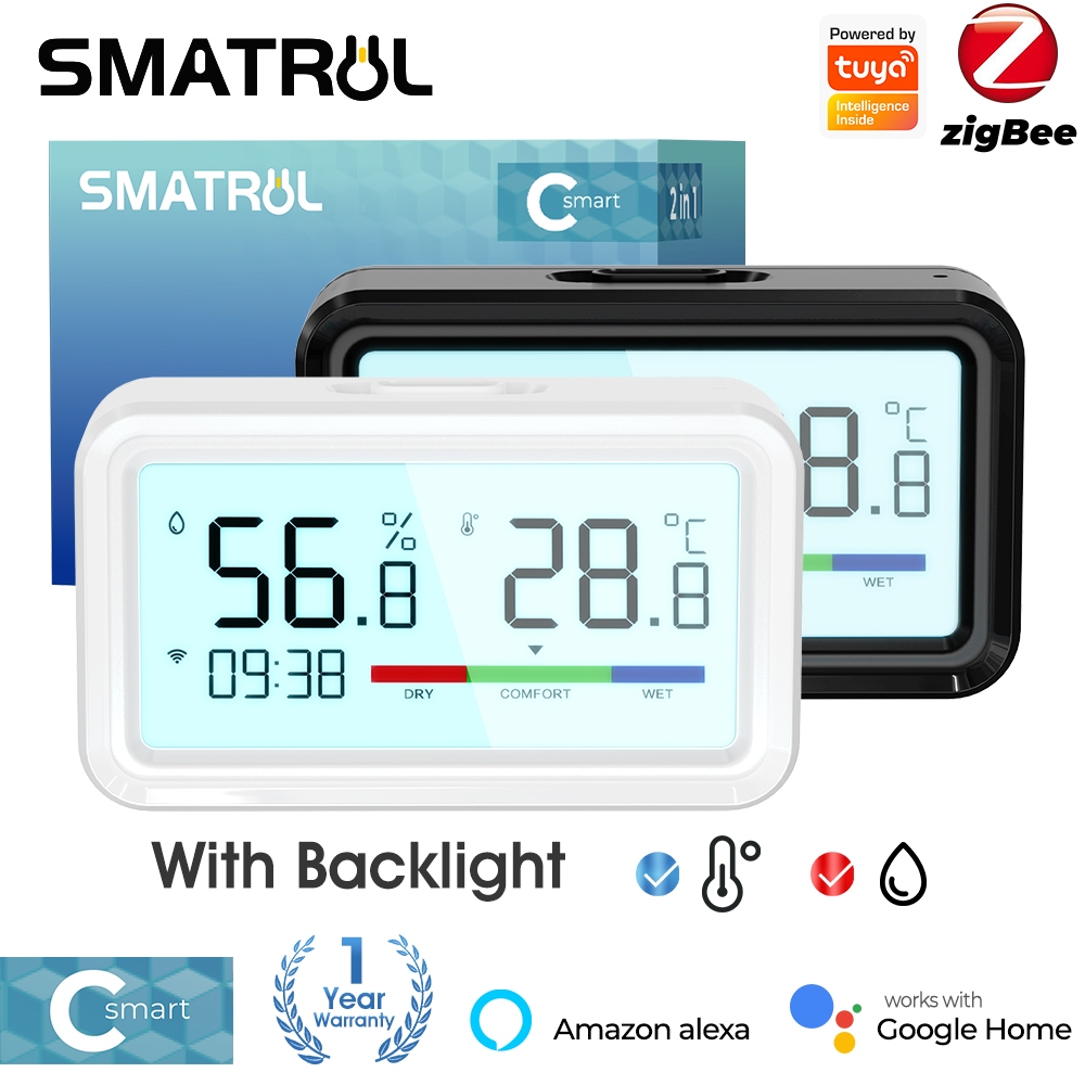 SMATRUL Tuya Smart Home Digital Wireless ZIGBEE Indoor Hygrometer