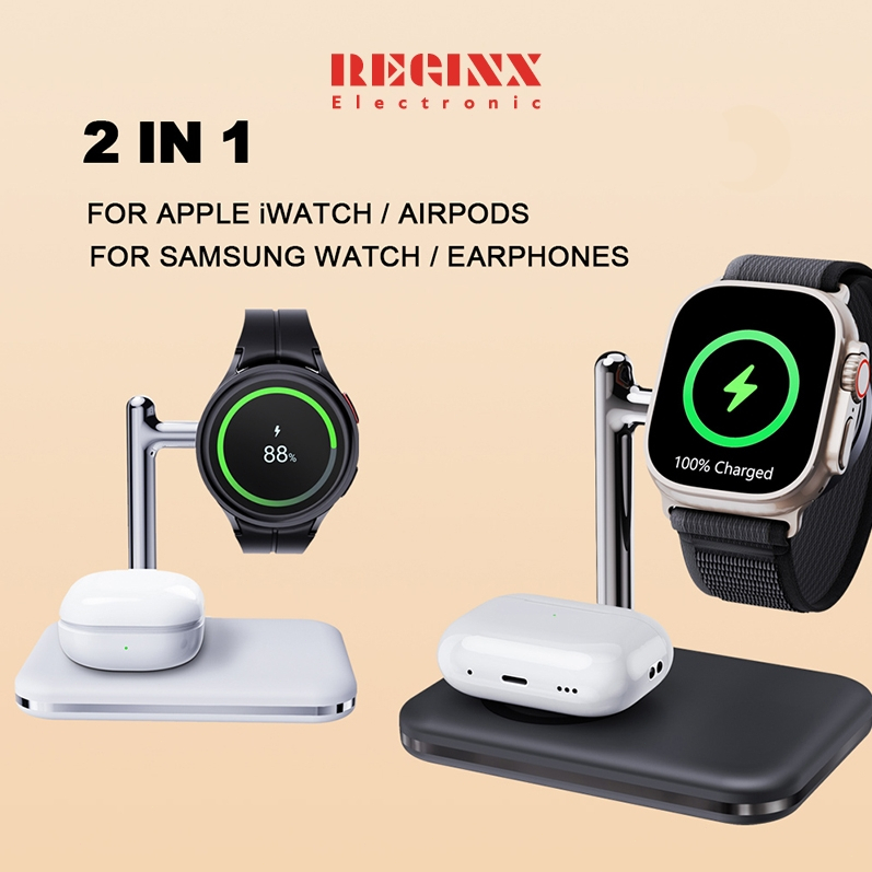2-in-1 Magnetic Wireless Charging Stand Smart Watch | Earbouds Foldable ...