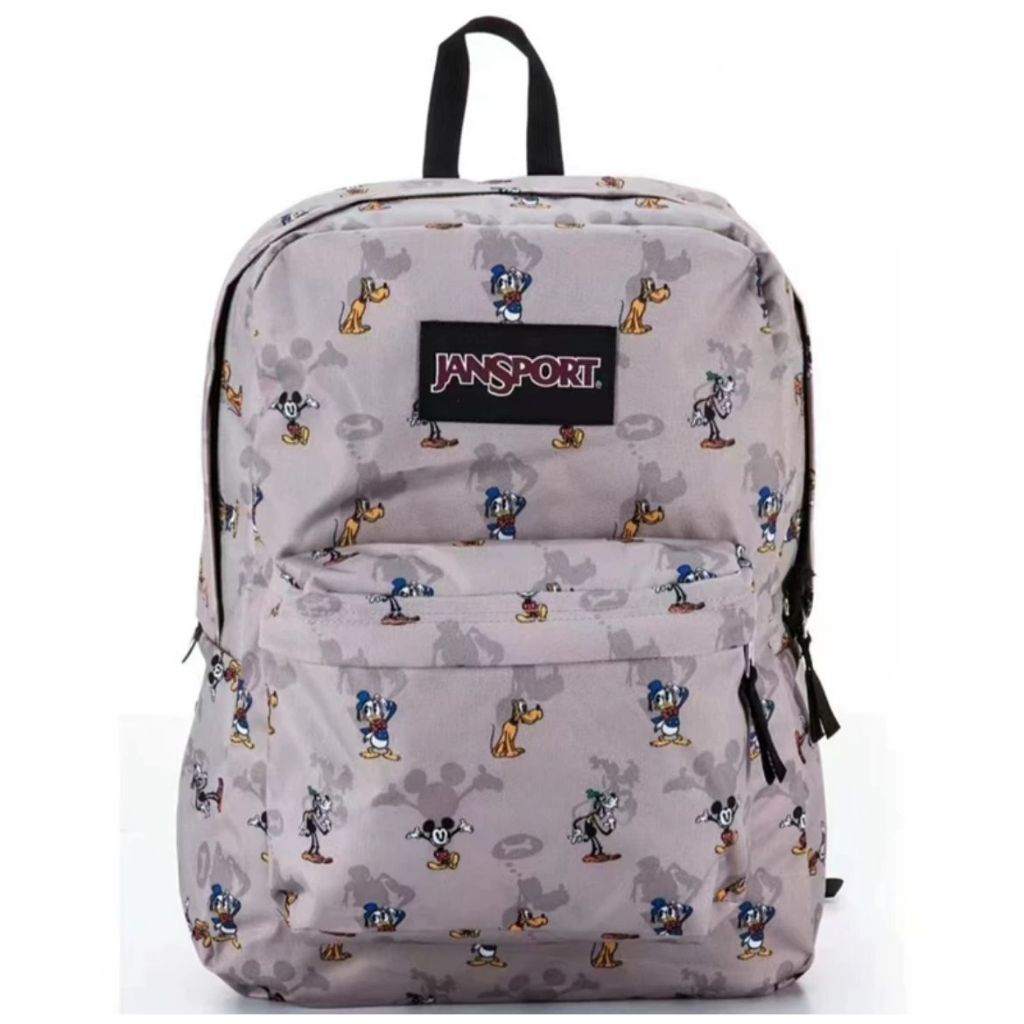 Jansport Disney Mickey Mouse Backpack Sport Casual Bagpack Men and Women Computer Bagpack Hipster School Campus Beg Travel Backpack Couple Bag