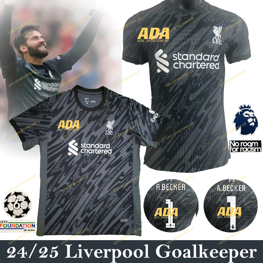 Liverpool No13 A.Becker Black Goalkeeper Jersey