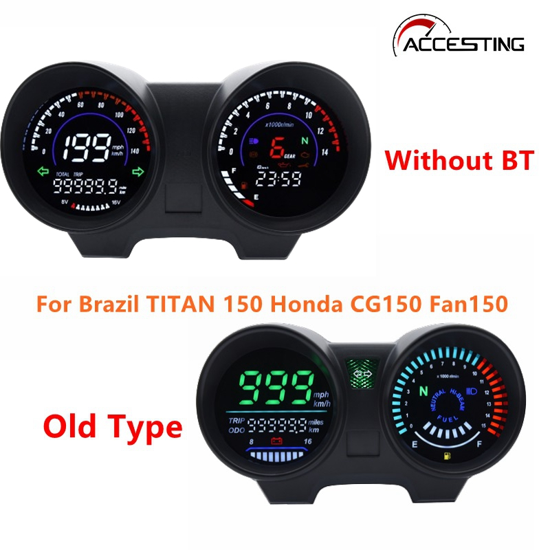 Upgrade LED Digital Dashboard Motorcycle RPM Meter Speedometer For ...