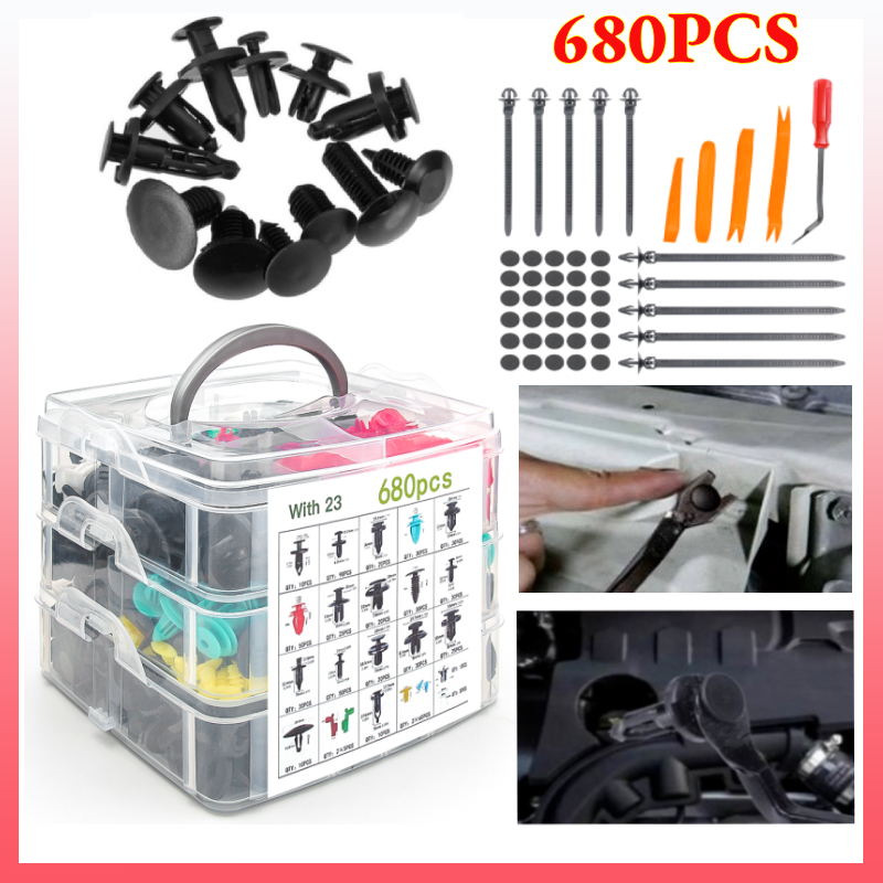 High Quality 680 pcs Car Fastener Rivet Car Rivet Bumper Clip Fender ...