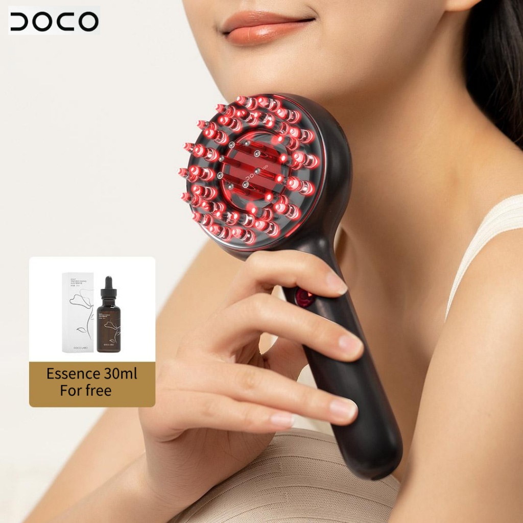 DOCO Red Light Scalp Care Therapy Device Electric EMS Vibration Head ...
