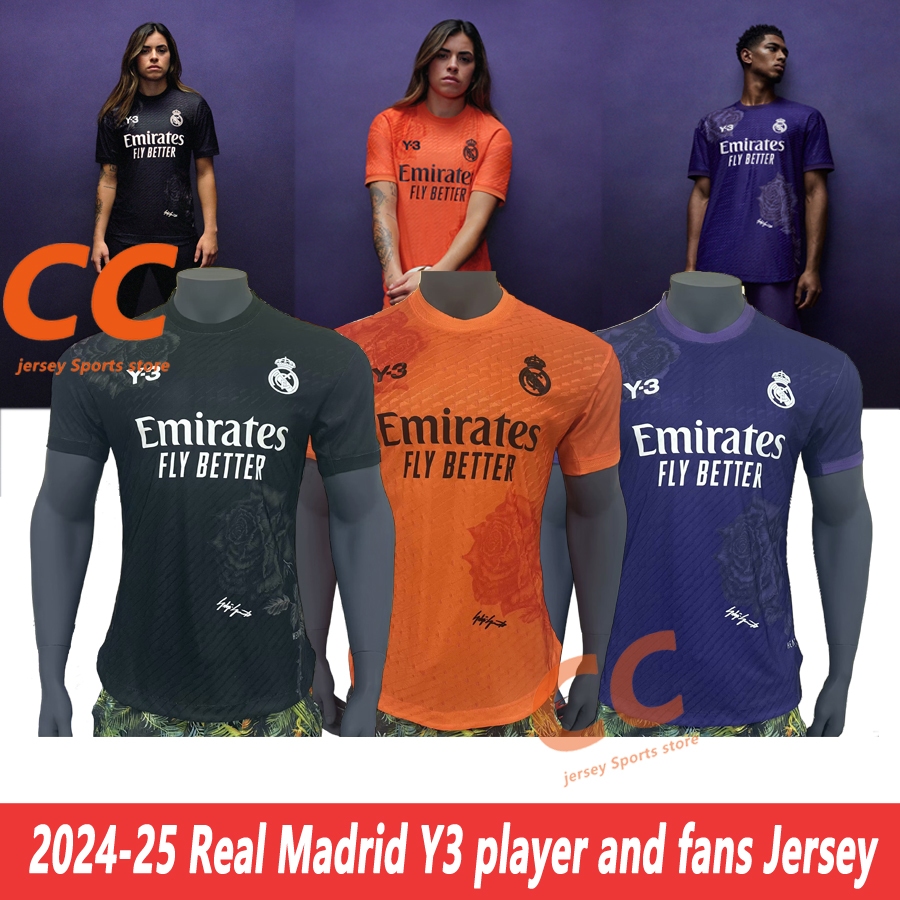 Real Madrid Y3 Soccer Football Player Version Jersey Sports shirt Jerseys 2024 25 Top Quality Player and S 4XL fans Issue Shopee Malaysia