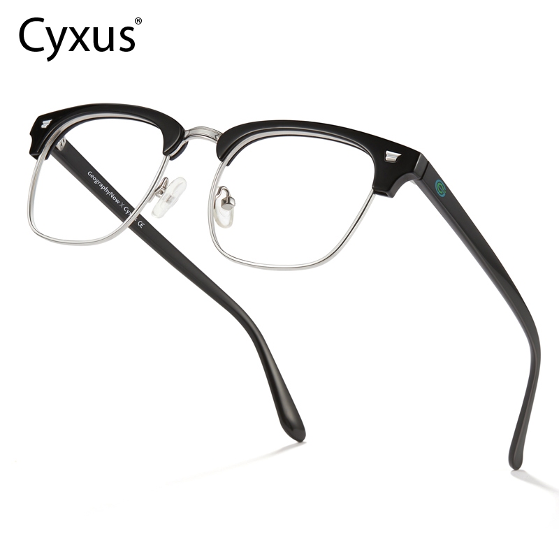 Cyxus Half Rim Browline Blue Light Filter Computer Glasses for Anti Eye