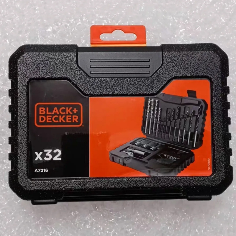 BLACK+DECKER 32pcs Drilling and Screwdriver Bit Set Hex Shank Masonry Concrete Drill Bits