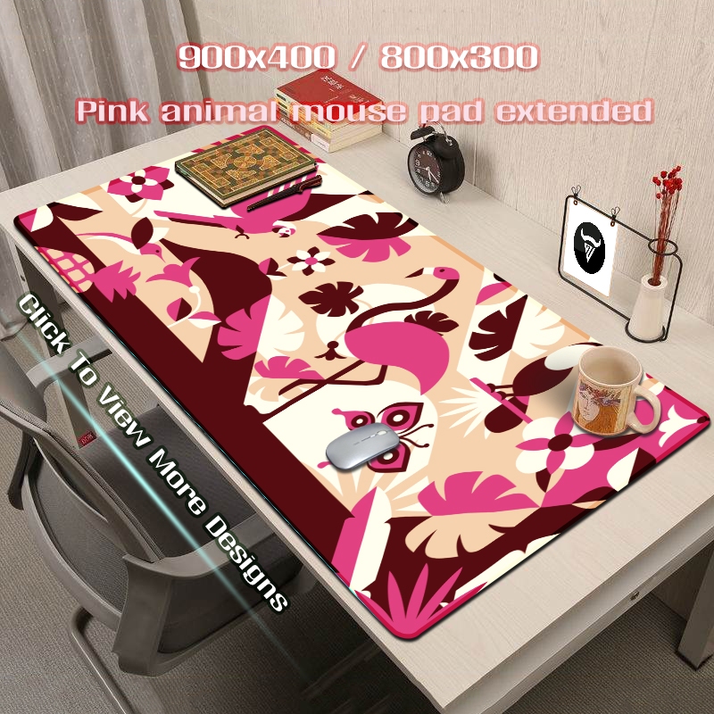 Original: Animal Pink Mouse Pad extended mousepad design keyboard pad ...