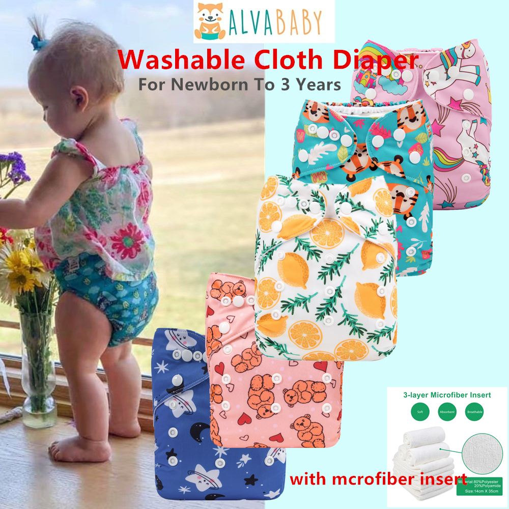 Alva Baby Cloth Diapers For Baby Girl ALVABABY Cloth Diapers