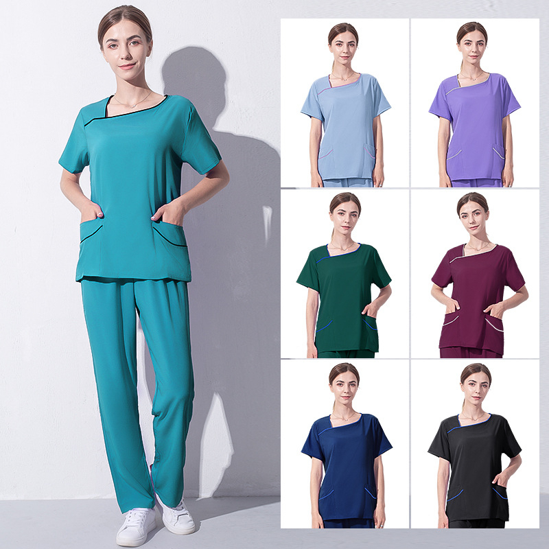 NiaaHinn Fashion Elastic Wrinkle Resistant Breathable Baju Scrub Suit ...