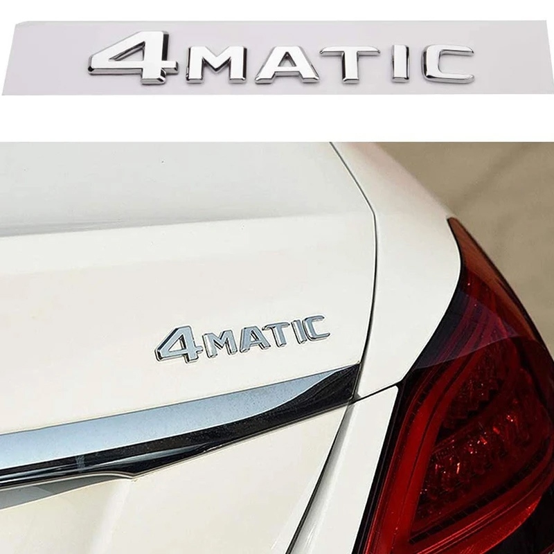 sibulv 3D ABS Lettere for Bagagliaio di Un'auto 4MATIC Distintivo Dell'emblema Logo Sticker Fit for Mercedes ML 320 CDI 4matic EC GLC 250 GLK 220 300 Accessori Indicatore di Badge(Matte Black Convex