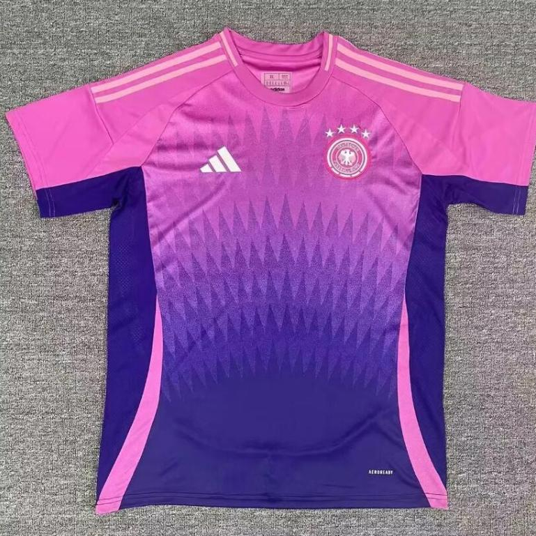 2024 Germany Away Kroos Soccer Jersey GUNDOGAN Mens Pink Purple Fans ...