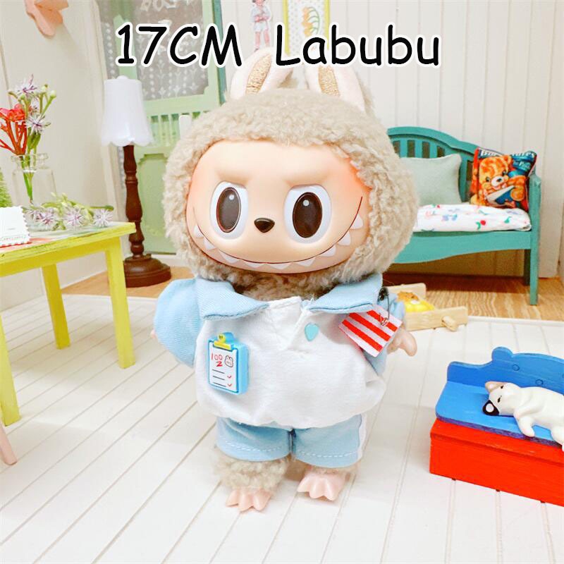 17cm Labubu 10cm Cotton Doll Clothes Set Bjd Doll School Uniform Toys 