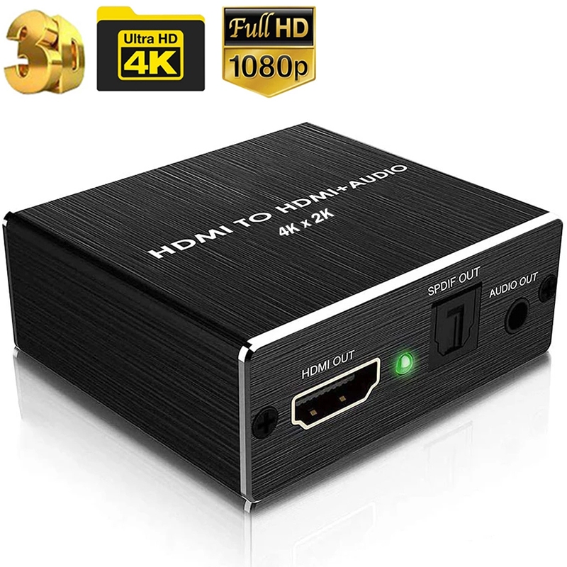Gorise Estrattore Audio HDMI 4K 60Hz – Uscita Ottica SPDIF E 3.5 Mm Per TV, Console E PC